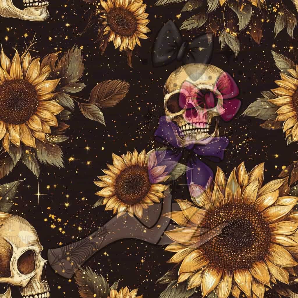 Brittany - Sunflower Skulls