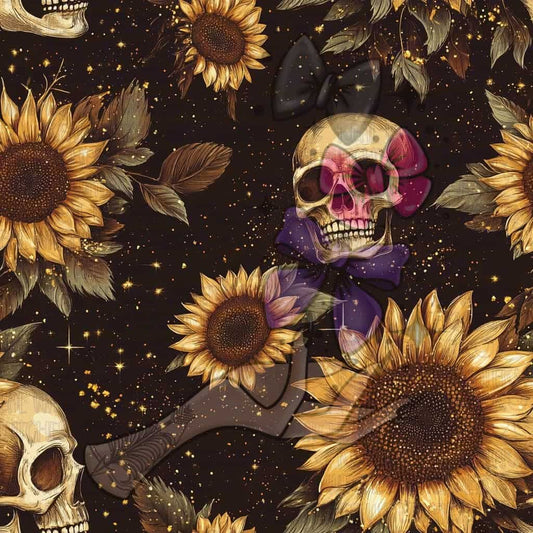 Brittany - Sunflower Skulls