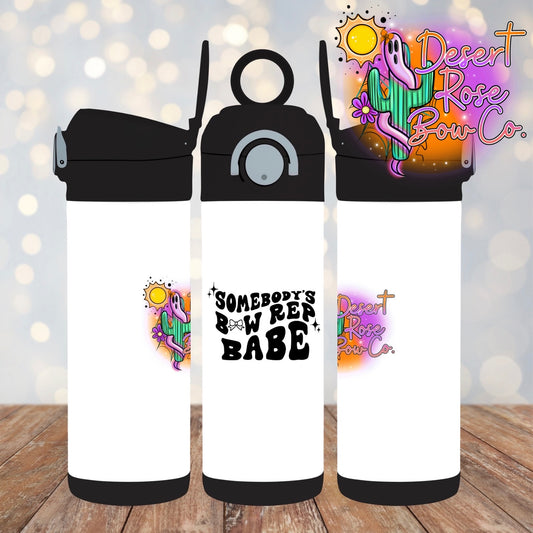 Somebody’s Bow Rep Babe Logo Tumbler - 12oz Flip Top