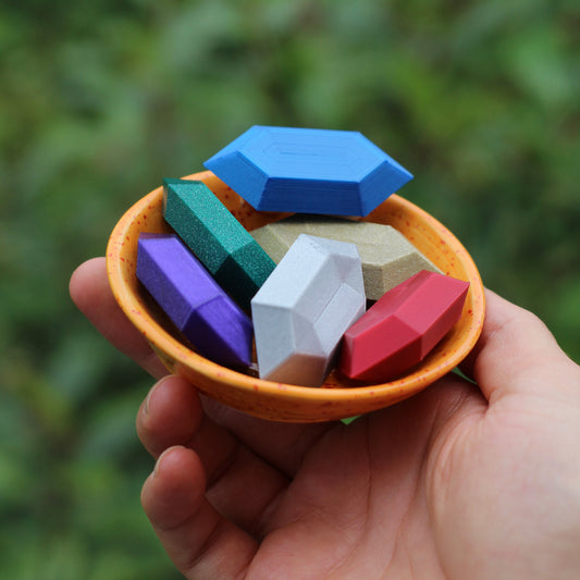 3D Printed Treasure Chest & Jewels Set