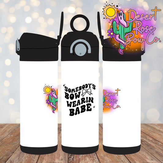 Somebody’s Bow Wearin’ Babe Logo Tumbler - 12oz Flip Top